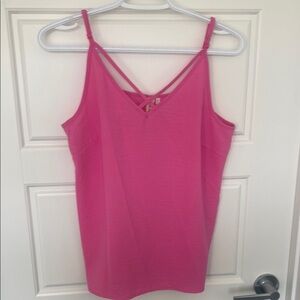 Only Pink Fitted v neck  Front Camisole with adjustable straps